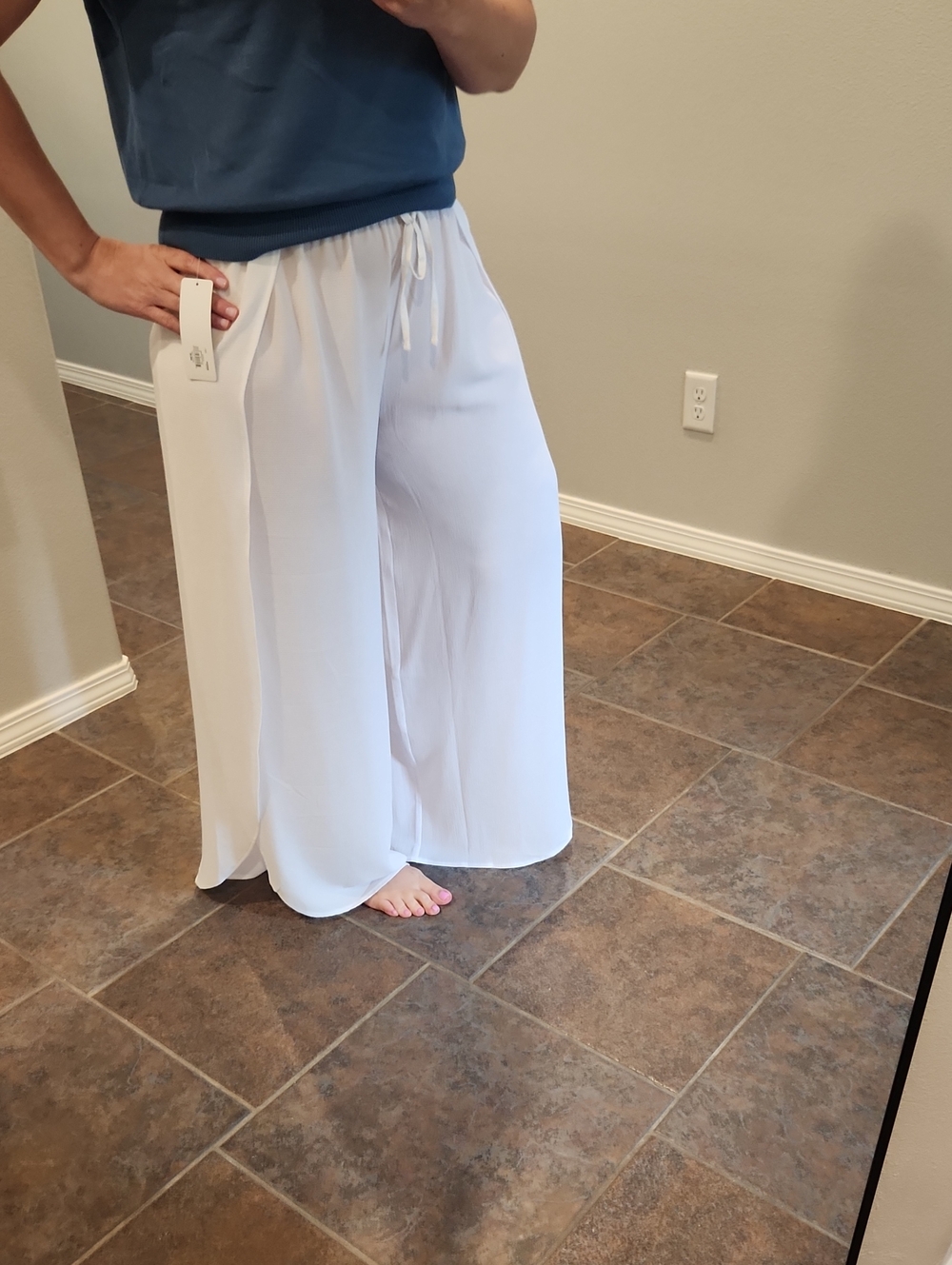 Wide-Leg Drawstring Women's Pants